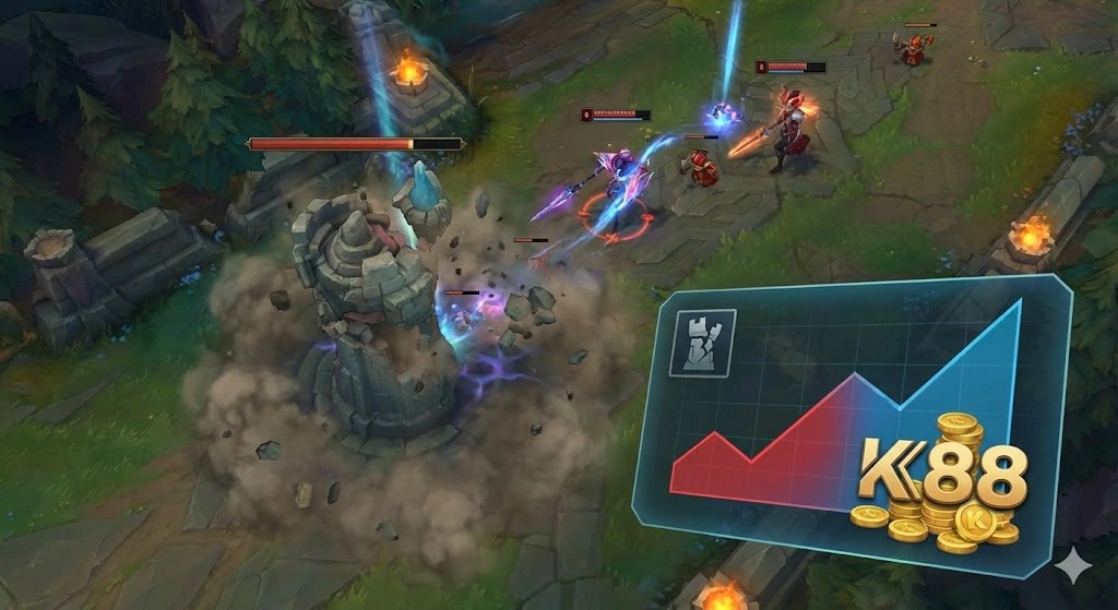 Kèo Tài Xỉu Trụ : Số Công Trình Bị Phá Hủy Trong LoL Tại Kubet88